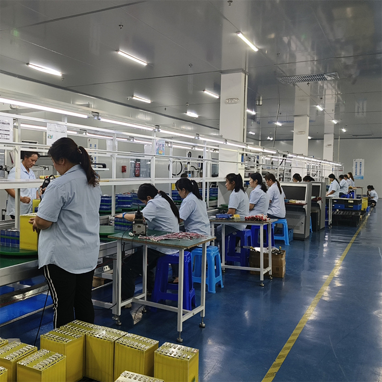 Employees are working in an orderly manner in production
